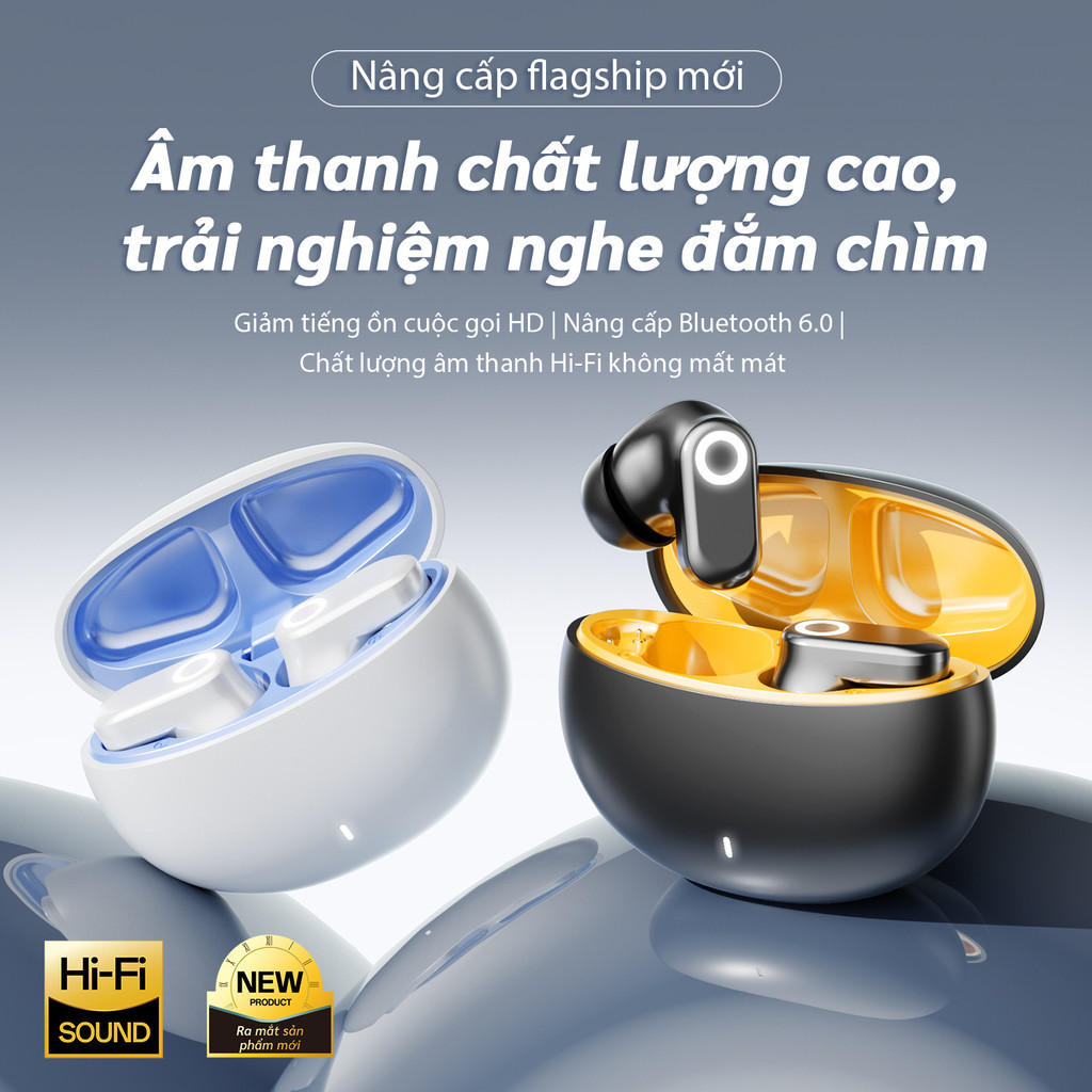 2026 Mới - Tai Nghe Bluetooth 6.0 Không Dây micrô tích hợp Chống Ồn Mạnh Mẽ Pin Lâu, hỗ trợ nhiều hệ thống điện thoại di động