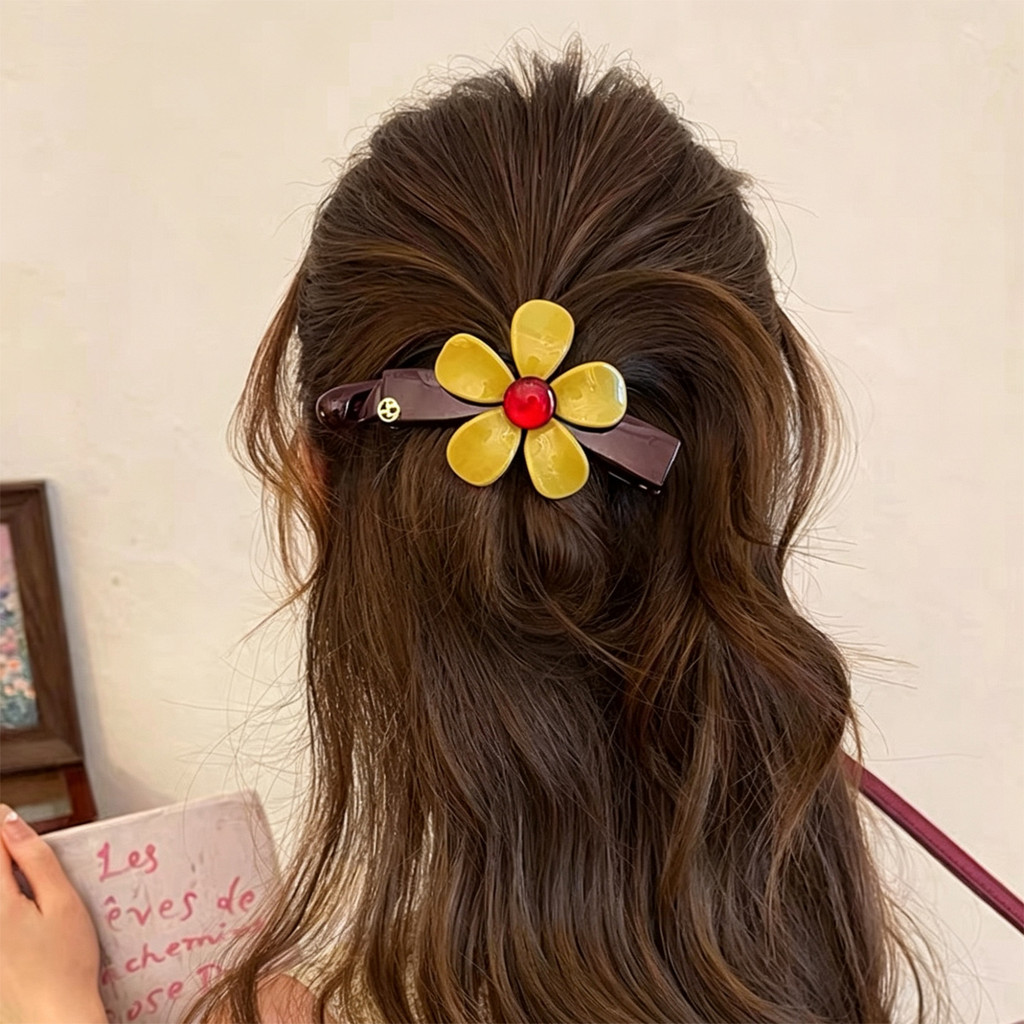 Kẹp tóc nữ đuôi ngựa cao hoa Hàn Quốc