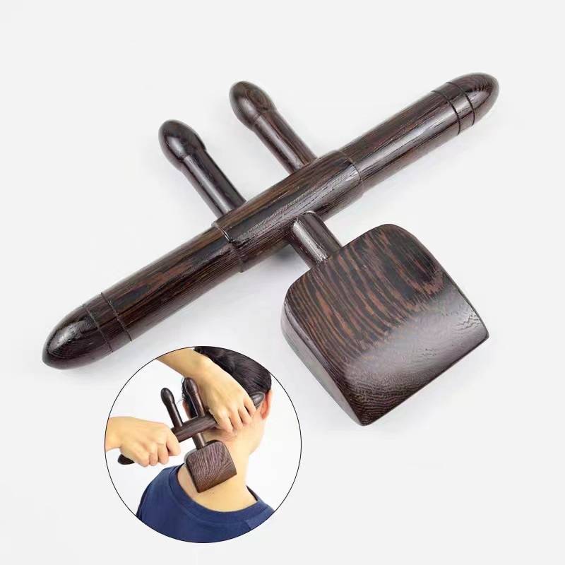 AN.MART Cloud Craftsman Shengyang Xẻng Mở Ba Dụng Cụ Cạo Massage Guasha Cán Sti Cầm Tay Đặc Biệt Wenge Dụng Cụ Massage Gỗ VN