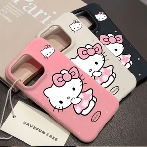 Ốp lưng iPhone họa tiết mèo Kitty họa tiết da mềm chống sốc cao cấp - iP X/XS/11/12/13/14/15/16/17/Plus/Pro/Max/Air