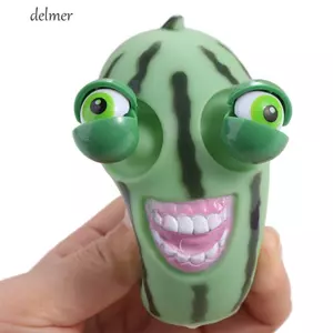 DELMER Dưa Hấu Đồ Chơi, Chậm Phục Hồi Mắt Nổ Bật Lên Đồ Chơi Báo Chí, Phục Sinh Mềm Hoạt Hình Dưa Hấu Trái Cây Dưa Hấu Đồ Chơi Báo Chí Sinh Nhật