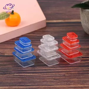 HFTOY 4 1 / 12 Nhà Búp Bê Mini Tươi Hộp Giữ Hộp Cơm Trưa Mô Hình Nhà Bếp Bộ Đồ Ăn Trang Trí ~