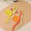 Móc khóa trái cây Acrylic SMILE, Móc khóa mặt dây chuyền trái cây di động nhẹ, Túi lát chanh phong cách Y2K Móc khóa quyến rũ được cá nhân hóa