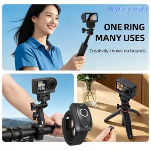 WANYEDI Finger Shutter Remote, Vòng điều khiển từ xa Mini có thể sạc lại, Điều khiển từ xa vòng nhẹ chống nước cho phụ kiện máy ảnh hành động DJI Osmo Action 6 / 5Pro / 4 / 3