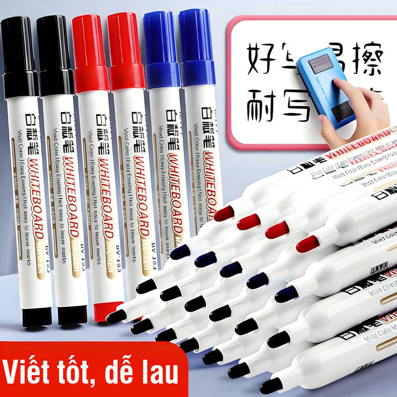 Set bút lông viết bảng trắng đủ màu xóa được dễ dàng nét đều giá rẻ cho học sinh giáo viên văn phòng