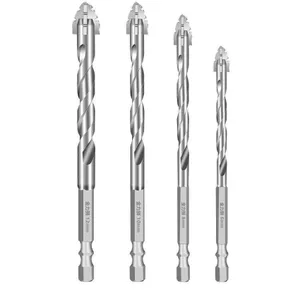 Bộ 4 Mũi Khoan Đầu Răng Cưa Cao Cấp Đa Năng, Khoan Gạch Men, Đá, Bê Tông Phi 6 8 10 12mm Chất Lượng.