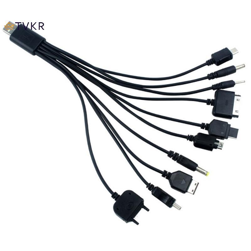 TVKR Đa Pin Cáp Sạc USB Cáp Dây Dữ Liệu Dây 10 Trong 1 Đa Năng USB Truyền Dữ Liệu Đa Năng OIK