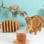 ST2 Động Vật Hình Bàn Coaster Bộ Có Thể Gập Lại Voi Cừu Cá Thảm Cách Nhiệt Trang Trí Nhà Bếp TS2