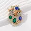 PNPIA-Bộ trâm cài trang sức Baroque cổ điển với thiết kế mèo đôi dành cho nữ Trang trí kim cương giả thanh lịch Trang phục hàng ngày hoàn hảo hoặc quà tặng