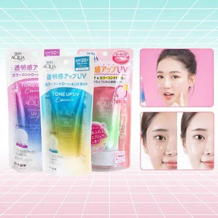 Sunplay Skin Aqua Tone Up UV Essence SPF50+ PA++++ 80g – Kem Chống Nắng Dạng Essence Mỏng Nhẹ