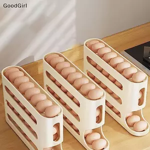 Hộp đựng trứng lăn tự động 4 lớp Ra Tủ lạnh Hộp đựng trứng Hộp đựng nhà bếp Tủ lạnh Máy phân phối trứng Tủ lạnh VN