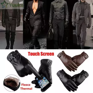 Găng tay da YUUKII Găng tay lái xe chống nước Full Finge dành cho nam