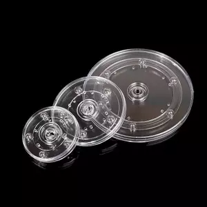 Luckyew Bàn Xoay Acrylic Trong Suốt 360 Xoay Màn Hình Đế Tròn Lười Trang Sức Trang Trí Đĩa Xoay Nội Thất Phần Cứng TQ