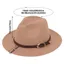 Mũ Fedora nỉ PYCOU, Mũ Panama phong cách cổ điển, Thời trang mềm mại có khóa thắt lưng Mũ Jazz đơn giản dành cho nam nữ