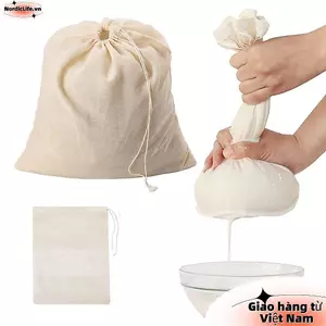 Vải Phô Mai NORDICLIFE, Túi Lọc Di Động Có Thể Tái Sử Dụng, Túi Đựng Phô Mai Túi Pha Lạnh Túi Lọc Hạt Túi Sữa