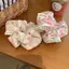 ZK Thời Trang Hàn Quốc Scrunchies Hoa, Dây Buộc Tóc Co Giãn, 60-100 Chiếc VN