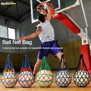 Túi nylon NORDICLIFE, Túi đựng bóng rổ dệt nhiều màu, Túi lưới nylon bền Bóng chuyền bóng chuyền