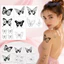 WANYEDI 10 Cái / bộ Hình Xăm Tạm Thời, Miếng Dán Hình Xăm Bướm Chống Thấm Nước Lâu Dài, Sơn Cơ Thể Thực Tế Hình Bướm Mặt Hình Xăm Miếng Dán Nghệ Thuật Cơ Thể