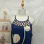 Đầm lưới in hình dân tộc không tay dáng rộng Phiên bản kép Châu Âu Mỹ Home Sleep Outing Dress