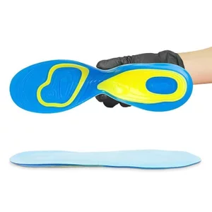 Màu Xanh Vàng TPE Đế Silicon Massage Dày Hấp Thụ Sốc Thể Thao Hút Mồ Hôi Chống Trơn Trượt Chống Mòn Chân Có Thể Cắt Trong