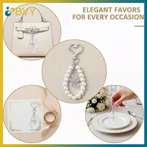 BVY 10 Bộ Guardian Thiên Thần Móc Khóa Ngọc Trai Số Lượng Lớn Dự Tiệc Ủng Hộ Quà Tặng Lưu Niệm Cho Bé Tắm Cưới Lễ Tôn Giáo.
