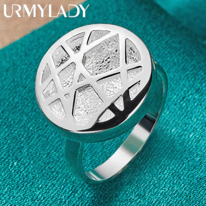 URMYLADY Bạc 925 Tròn 7-10 # Nhẫn Nữ Thời Trang Cưới Đính Hôn Tiệc Trang Sức Quyến Rũ