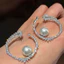 Thời Trang Mới Zircon Tua Rua Hoa Ánh Sáng Sang Trọng Bông Tai Thanh Lịch