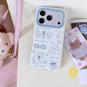 Phone Case For iPhone 17 Pro Max 16 15 TPU Cat Laser Aesthetic Korean Cute
