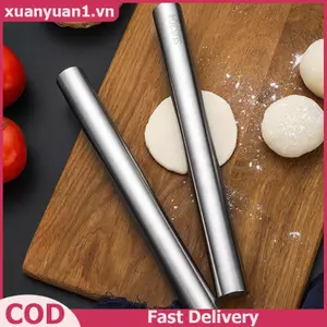 XUAN Thép không gỉ Cán Pin Dụng Cụ Nhà Bếp Bột Con Lăn Nướng Pizza Mì Bánh Quy Bánh Bao Làm Nonsti Baking Tool VN
