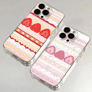Ốp Lưng Dưa Hấu Dâu Cho IPhone 11 12 Pro Max 13 Mini 12Pro TPU Trong Suốt Sáng Tạo INS Xu Hướng Thương Hiệu Silica gel Chống Rơi Sang Trọng Bảo Vệ Toàn Diện Vỏ Điện Thoại