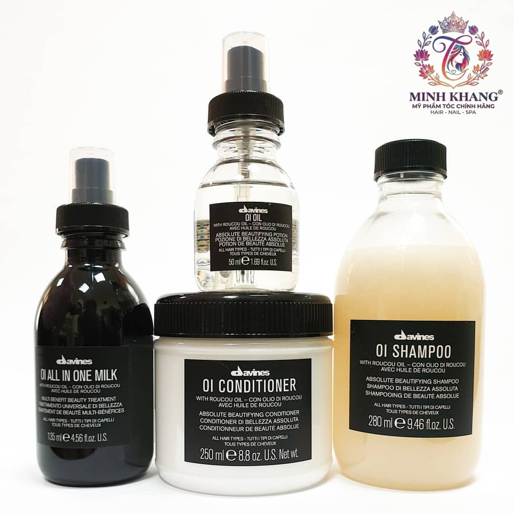 Combo trộn bộ dưỡng tóc DAVINES OI chính hãng ( bộ nhỏ ) [ MK ]