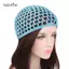 AqToCna Lưới Rỗng Móc Tóc Lưới Dệt Mũ Bonnet Mũ Ngủ Mũ Ngủ Cho Nữ Tóc Giả Đầu Bao Phụ Kiện Ngủ AqToCna