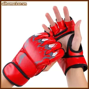 AIHOM 1 Đôi Găng Tay Đấm Bốc PU Nửa Ngón Túi Cát Taekwondo Muay Thái Găng Tay Thiết Bị Huấn Luyện Quyền Anh Chuyên Nghiệp,