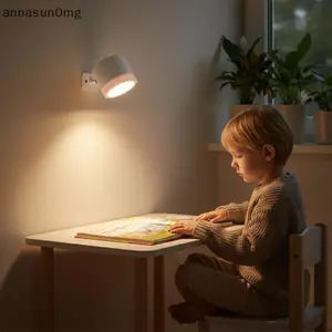 Đèn tường LED từ tính không dây xoay AA 360 Điều khiển từ xa USB có thể sạc lại Đèn có thể điều chỉnh độ sáng cho phòng ngủ gia đình VN