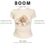 BOOM Áo Baby Tee Nữ Cotton Ôm Body-Áo Thun Ngắn Tay Y2K In Hình PhongCách Mùa Hè, Cổ Tròn Hàng Đầucách hàn quốc phong222