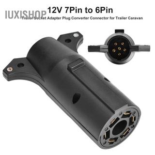 Iuxishop Iuxishop Aqxreight 12V 7Pin 6Pin N S Kéo Ổ Cắm Adapter Cắm Chuyển Đổi Cổng Kết Nối ABS Đen Đồng Bán Trailer aqxreighth5ytx4rgm3