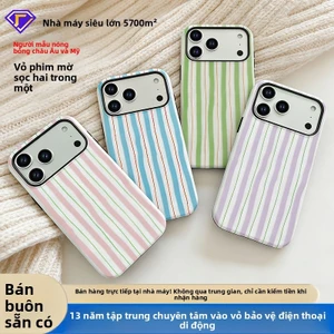 Ốp điện thoại di động hai trong một Feilin thích hợp cho vỏ điện thoại di động Apple 17 iphone16 vỏ bảo vệ vỏ điện thoại di động sọc Feilin ốp lưng