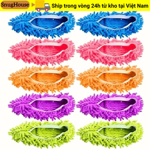 SNUGHOUSE 1 Dép lau nhà bằng sợi nhỏ, Dép lau nhà có thể tháo rời gia dụng, Vải lau sàn nhà bằng sợi nhỏ có thể tái sử dụng đa chức năng