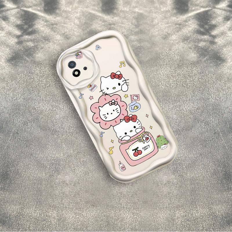 Thích Hợp Cho Realme C20 C20A C11 2021 3D Bé Gái Mềm TPU Kitty Cat Vỏ Điện Thoại Chống Sốc