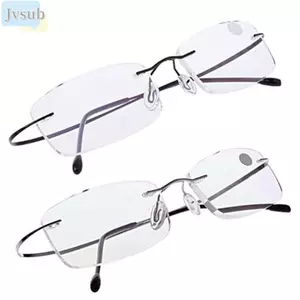Kính đọc sách JVSUB Kính mắt hình chữ nhật dành cho người lớn tuổi Unisex không vành
