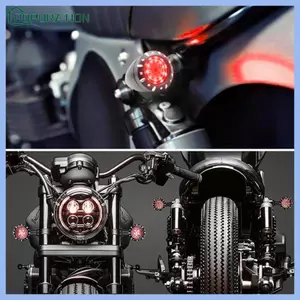 POP Nâng Cấp Đèn LED Xe Máy Tín Hiệu Mạnh Mẽ Nhôm LED Xe Máy Đèn Xoay Chống Ăn Mòn Xe Đạp LED L