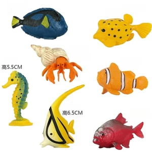 Động vật dưới đáy biển Cá ngựa biển Hộp ung thư cá hề Luofei Cổ tích Piranha Đồ chơi Đồ trang trí khủng long Chiều cao 5,5cm