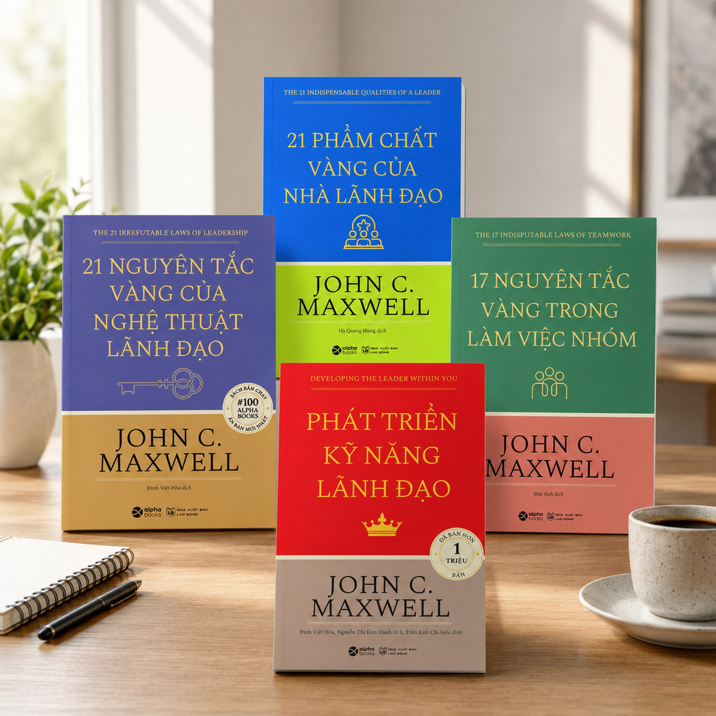 Combo 4 cuốn sách Về Các Nguyên Tắc, Kỹ Năng Và Phẩm Chất Lãnh Đạo - John C.Maxwell (Alpha Books)