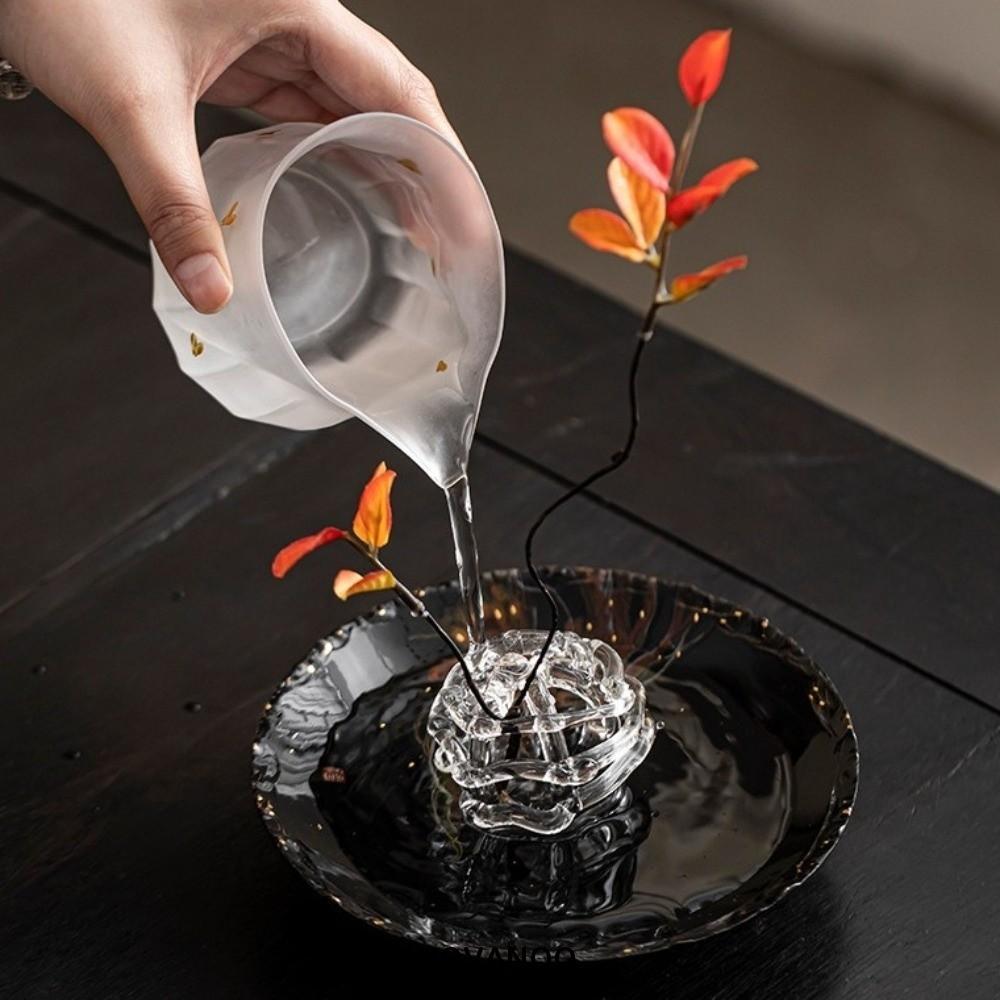 Bình bi thủy tinh DONOVANQQ, Bình nghệ thuật thủ công tối giản trong suốt, Thiết kế lấy cảm hứng từ Zen sáng tạo Bình hoa thủy canh độc đáo Sắp xếp hoa