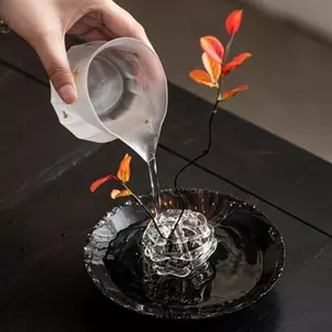 Bình bi thủy tinh DONOVANQQ, Bình nghệ thuật thủ công tối giản trong suốt, Thiết kế lấy cảm hứng từ Zen sáng tạo Bình hoa thủy canh độc đáo Sắp xếp hoa