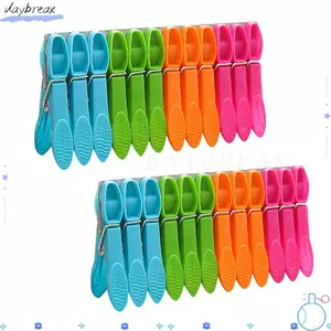 DAYBREAK 16 Cái Móc Treo Kẹp Giặt Nhựa Chân Kẹp Quần Áo