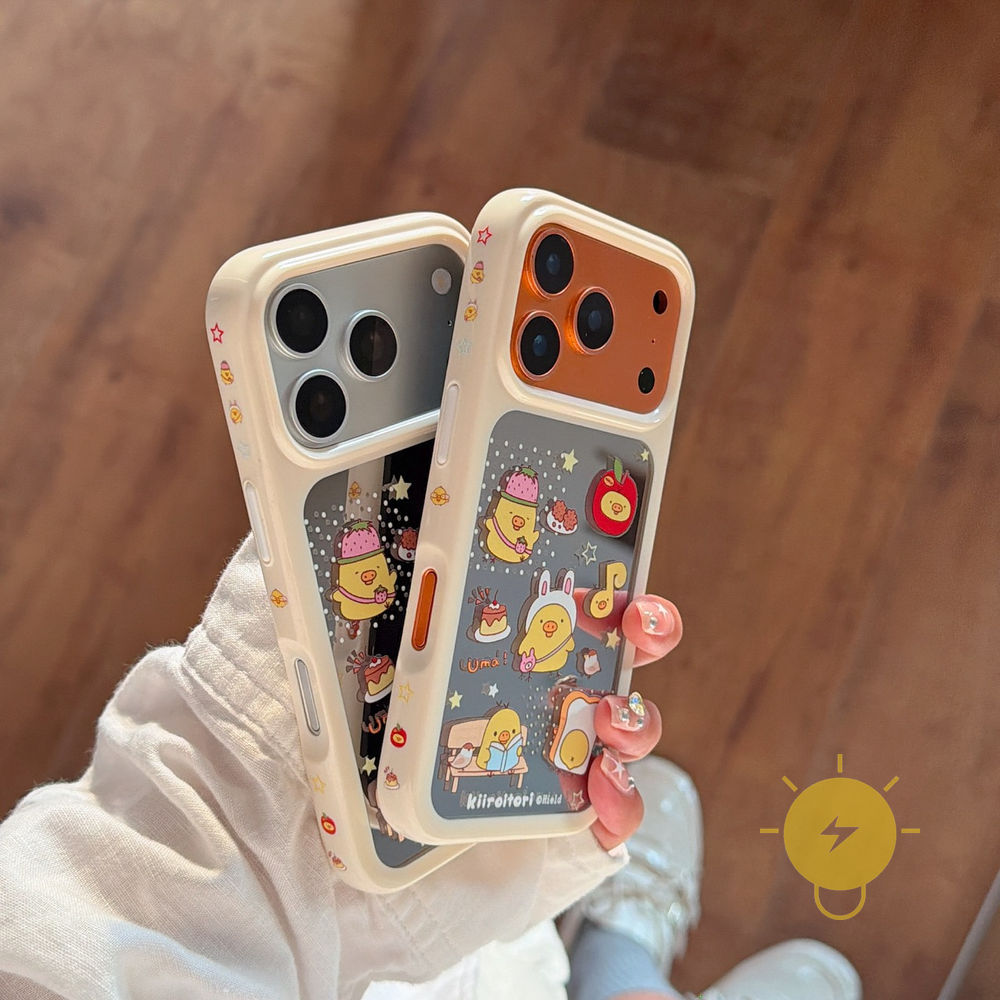 Phone Case For iPhone 17 Pro Max 16 15 14 13 TPU Mirror Aesthetic Korean Cute