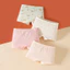 Quần lót Cotton nguyên chất 4 gói dành cho bé gái, thiết kế hình chữ A, phong cách Hàn Quốc.