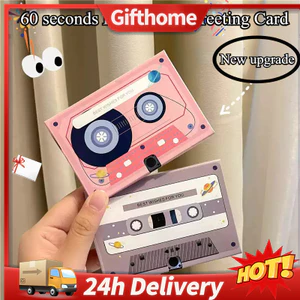 Ghi âm giọng nói Cassette Thiệp chúc mừng DIY Ghi lại bằng giọng nói Thẻ tin nhắn Lãng mạn Lời thú nhận Hộp nhạc Thẻ