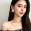 Hoa Zircon Viền Ánh Sáng Sang Trọng Bông Tai Dài Thanh Lịch